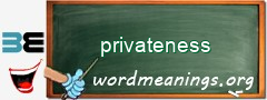 WordMeaning blackboard for privateness